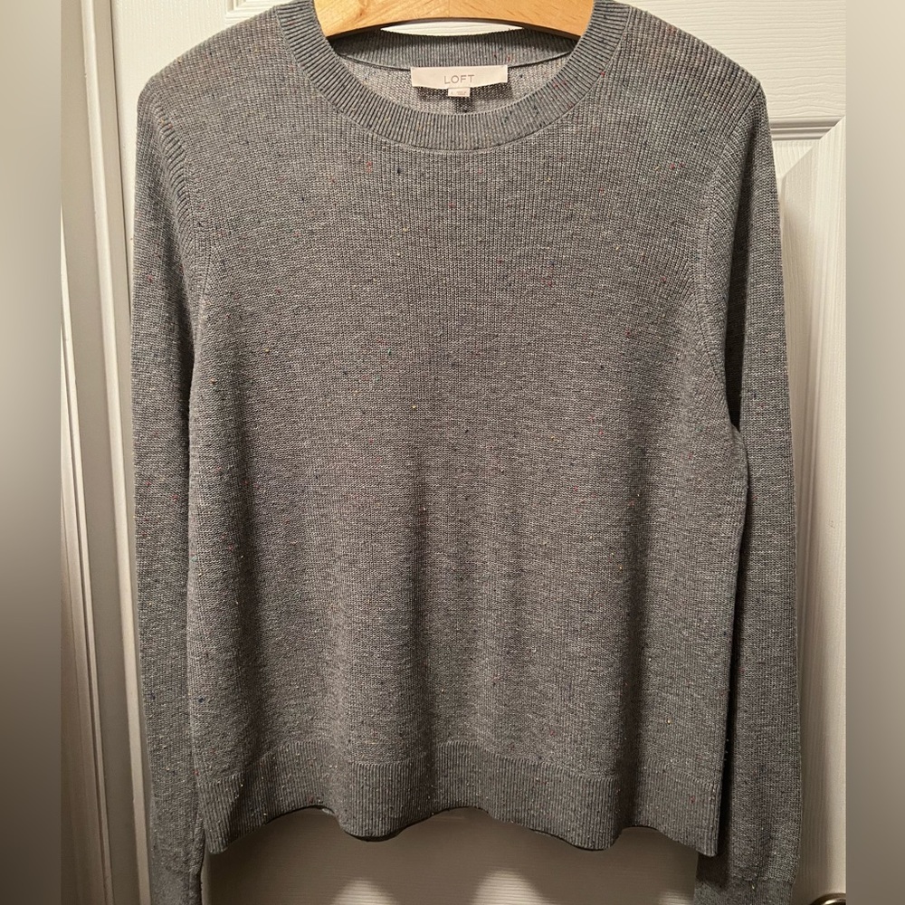 Loft Grey speckled sweater Large